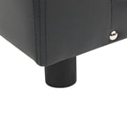 DomusDog Dog Sofa dark grey faux leather upholstery close-up, anti-slip leg detail