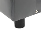 DomusDog Dog Sofa grey faux leather close-up showing sturdy anti-slip leg and upholstery