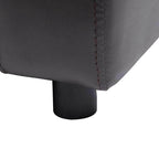 Dog Sofa Faux Leather brown anti-slip leg detail, durable dog furniture by DomusDog