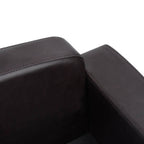 Dog Sofa Faux Leather features brown textured upholstery and detailed stitching
