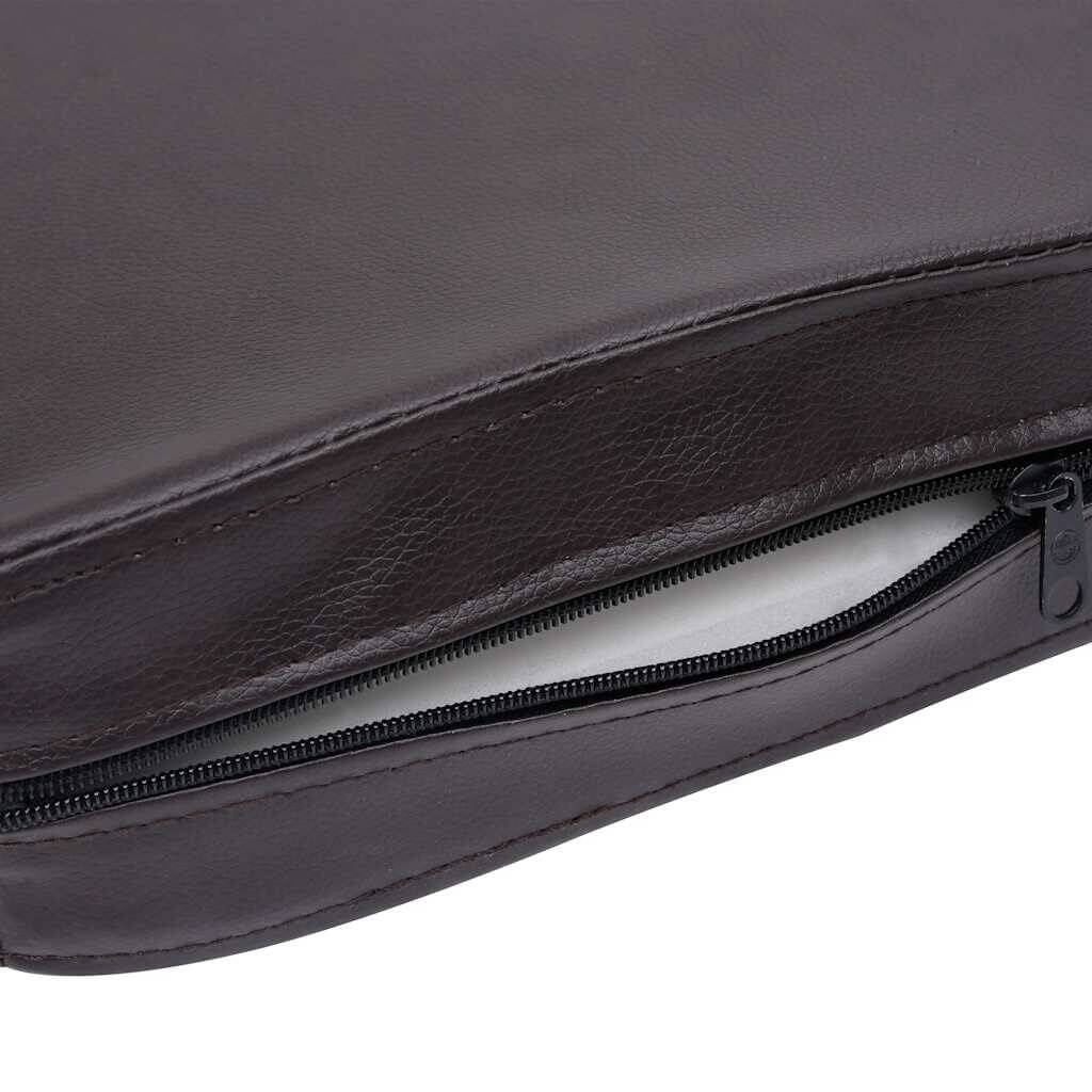 Dog Sofa Faux Leather brown zip cushion close-up from DomusDog