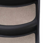 Foldable 3-Step Dog Stair Black Non-Slip Dog Steps with anti-slip surface, close-up view