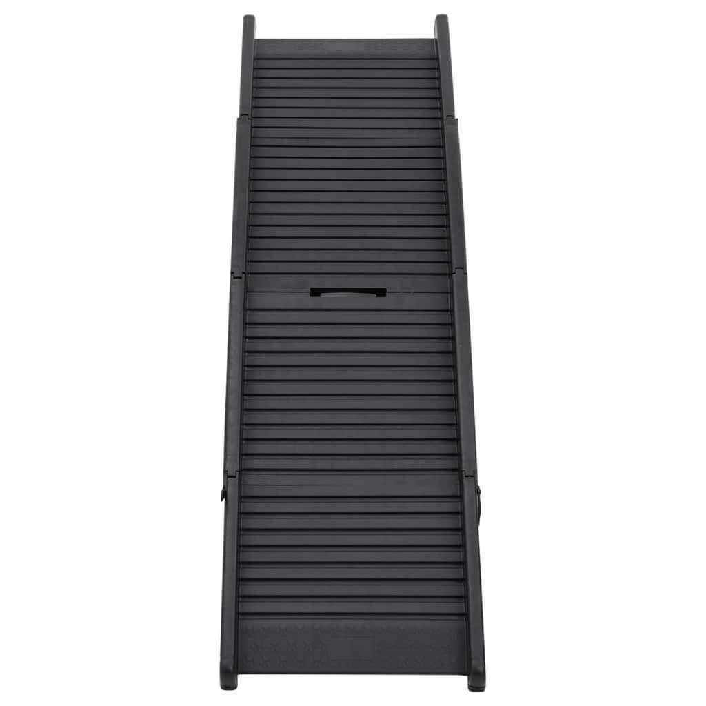 Folding Dog Ramp for Car – Black Plastic Pet Ramp