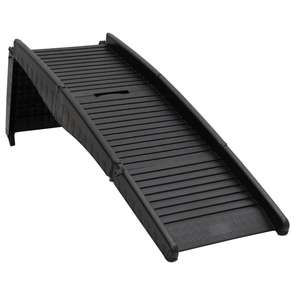 Folding Dog Ramp for Car – Black Plastic Pet Ramp