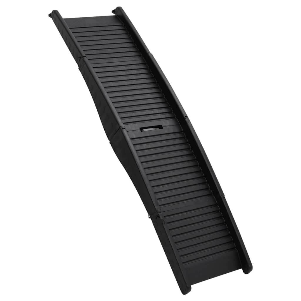 Folding Dog Ramp for Car – Black Plastic Pet Ramp
