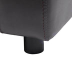 Large Dog Sofa Faux Leather black anti-slip leg detail, durable dog furniture by DomusDog