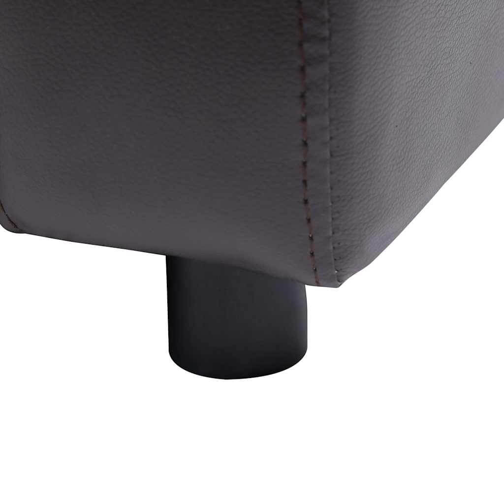 Large Dog Sofa Faux Leather black anti-slip leg detail, durable dog furniture by DomusDog