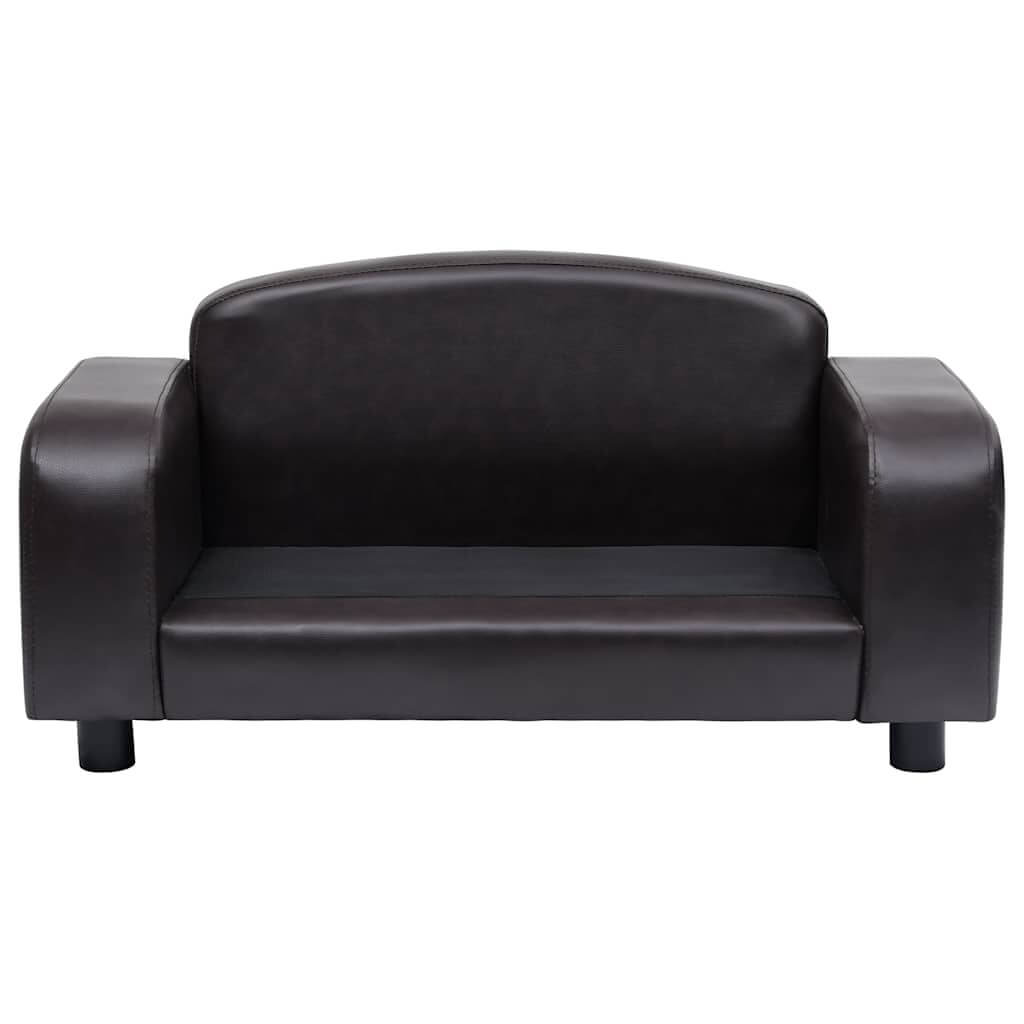 Large Dog Sofa Faux Leather in black with removable cushion, modern pet furniture by DomusDog
