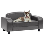 Large Dog Sofa Faux Leather dog sofa with a Husky lying on it, modern pet furniture by DomusDog