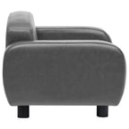 Large Dog Sofa Faux Leather in grey, modern pet furniture by DomusDog