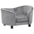 Luxury Dog Sofa with Solid Fir Wood Frame, modern grey pet furniture from DomusDog