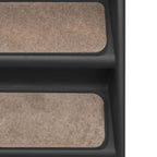 Medium Foldable Dog Steps Black Non-Slip Pet Stairs with tan anti-slip surfaces
